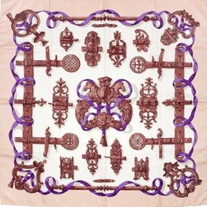 Hermes silk scarf “Ferronnerie” by Caty Latham